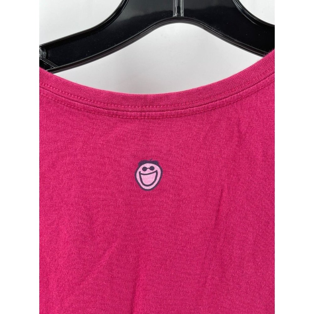 Life is Good Wine Glass Pink Short Sleeve Graphic Print T Shirt Tee Size Small - Picture 7 of 12